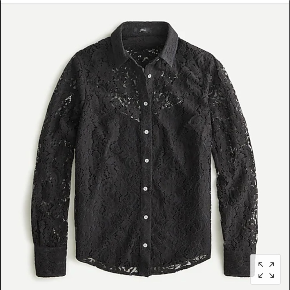Lace button up shirt